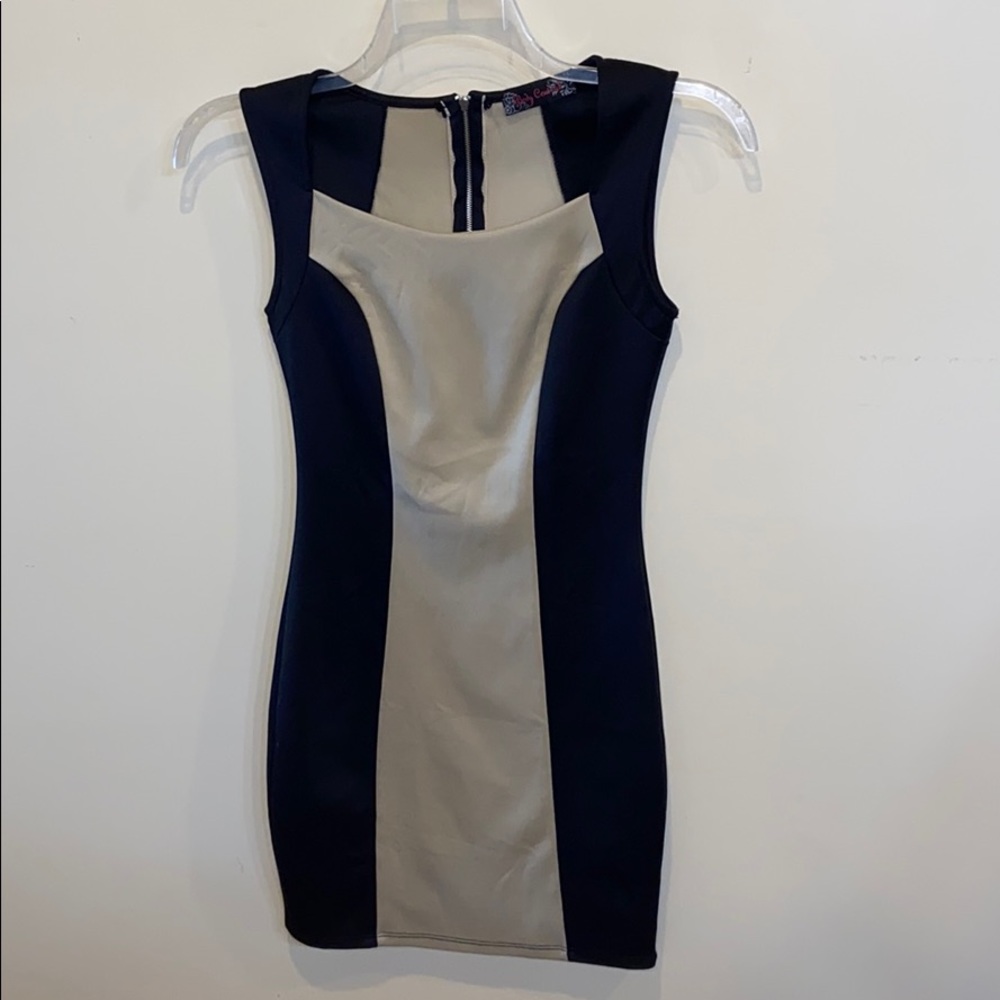 Black & Tan Bodycon Dress